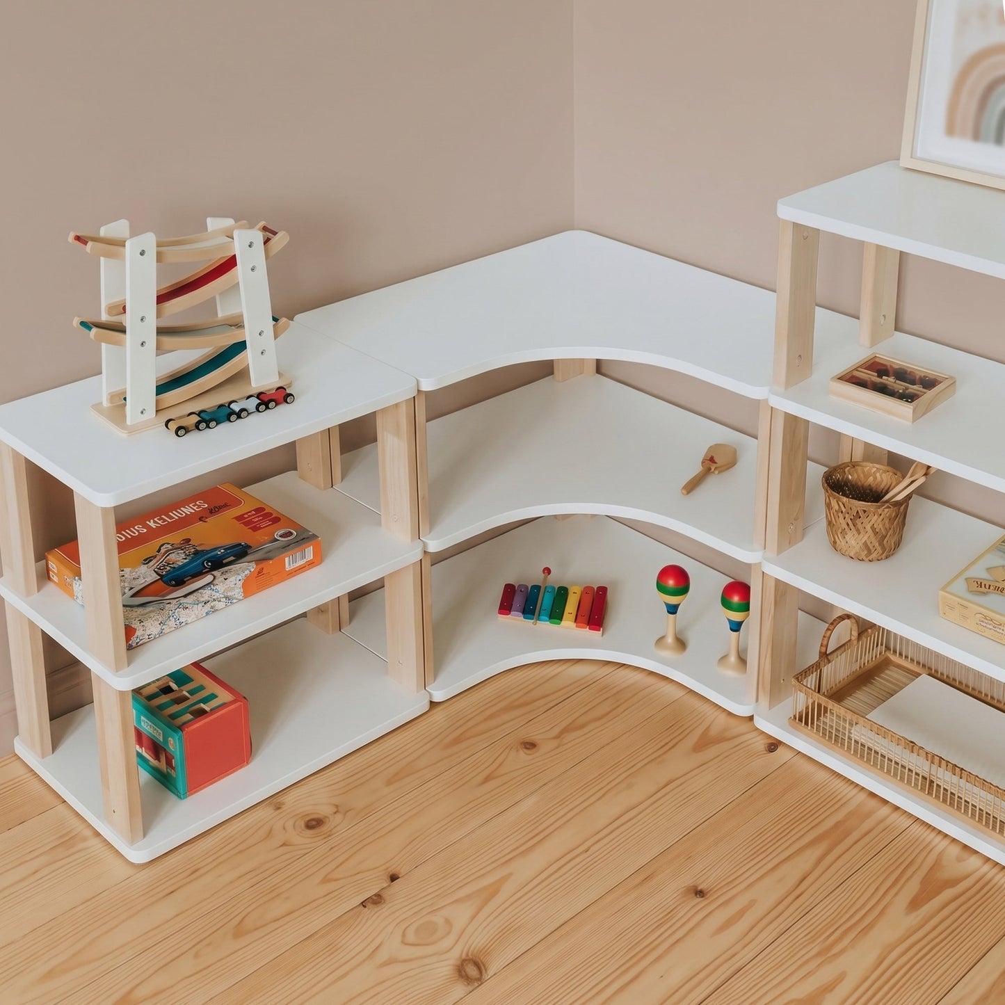 Montessori Corner Shelves - Kids
