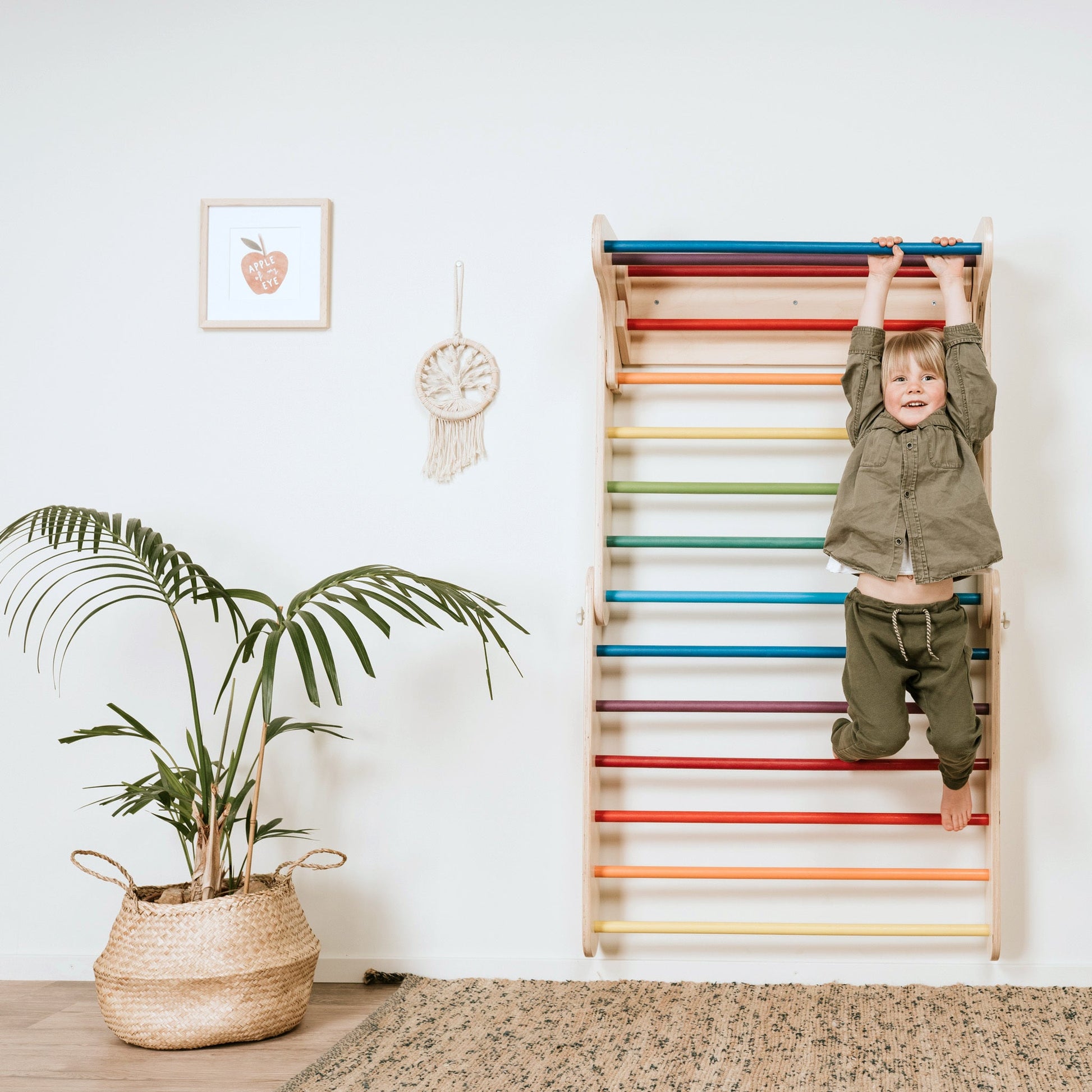 Pikler Triangle & Swedish Wall 2-in-1 Climber - Kids