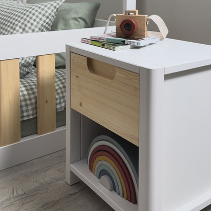 Toddler Bedside Table White
