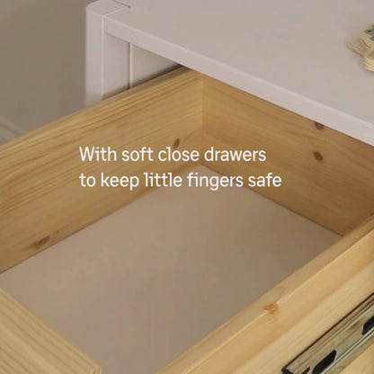 Transition Drawer Chest with add-on changing topper natural