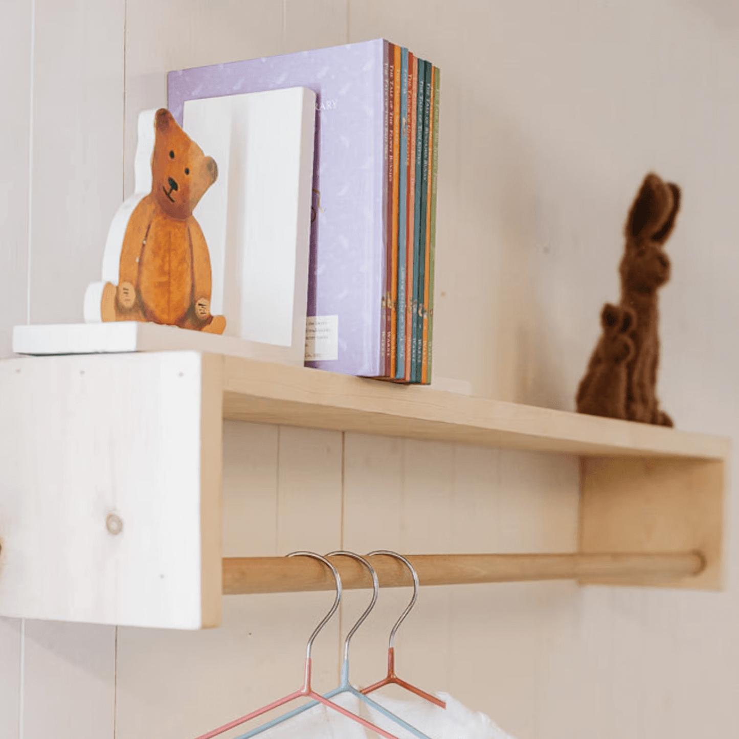 Reversible Kids Book Shelf with Rail - Shelves & Storage