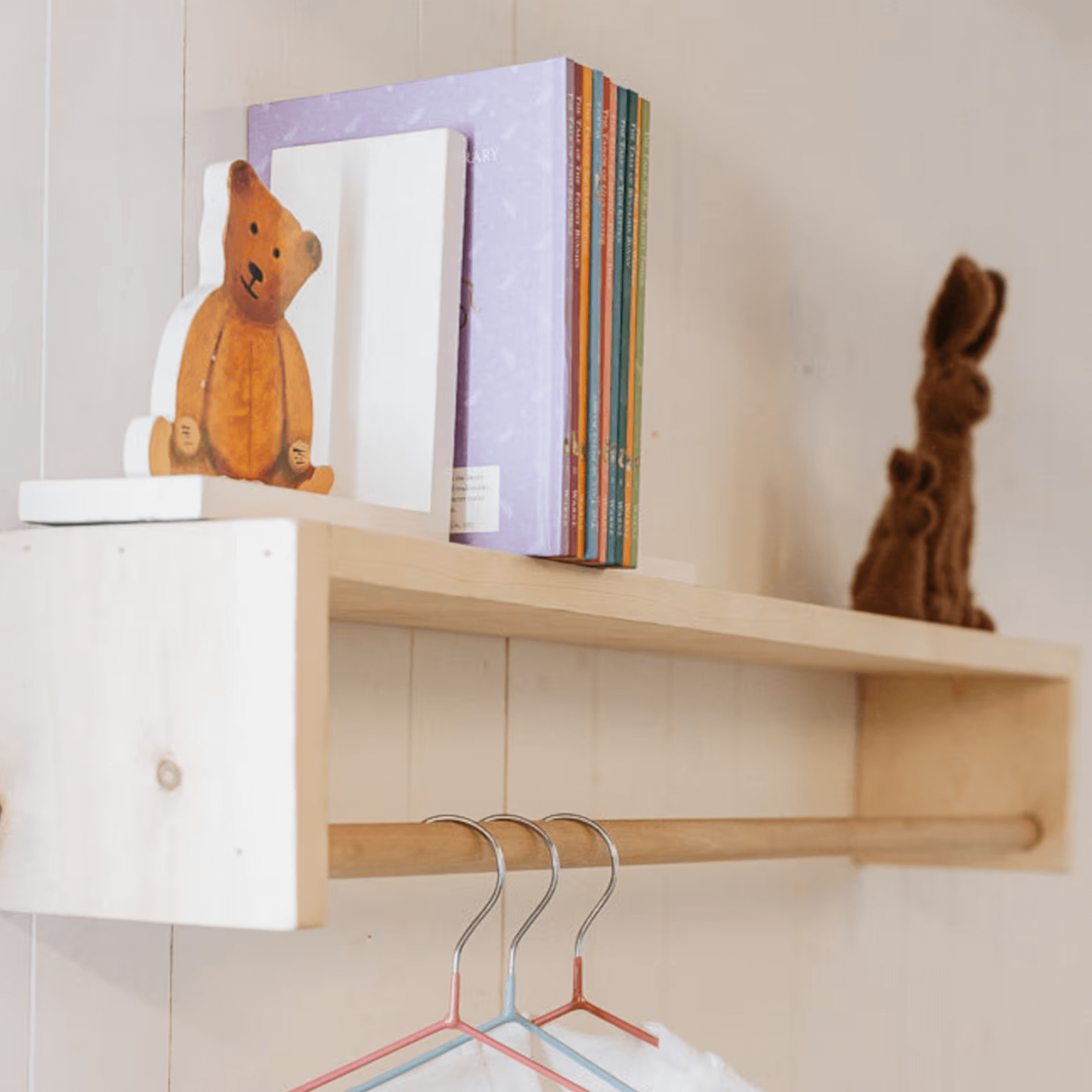 Reversible Kids Book Shelf with Rail - Shelves & Storage