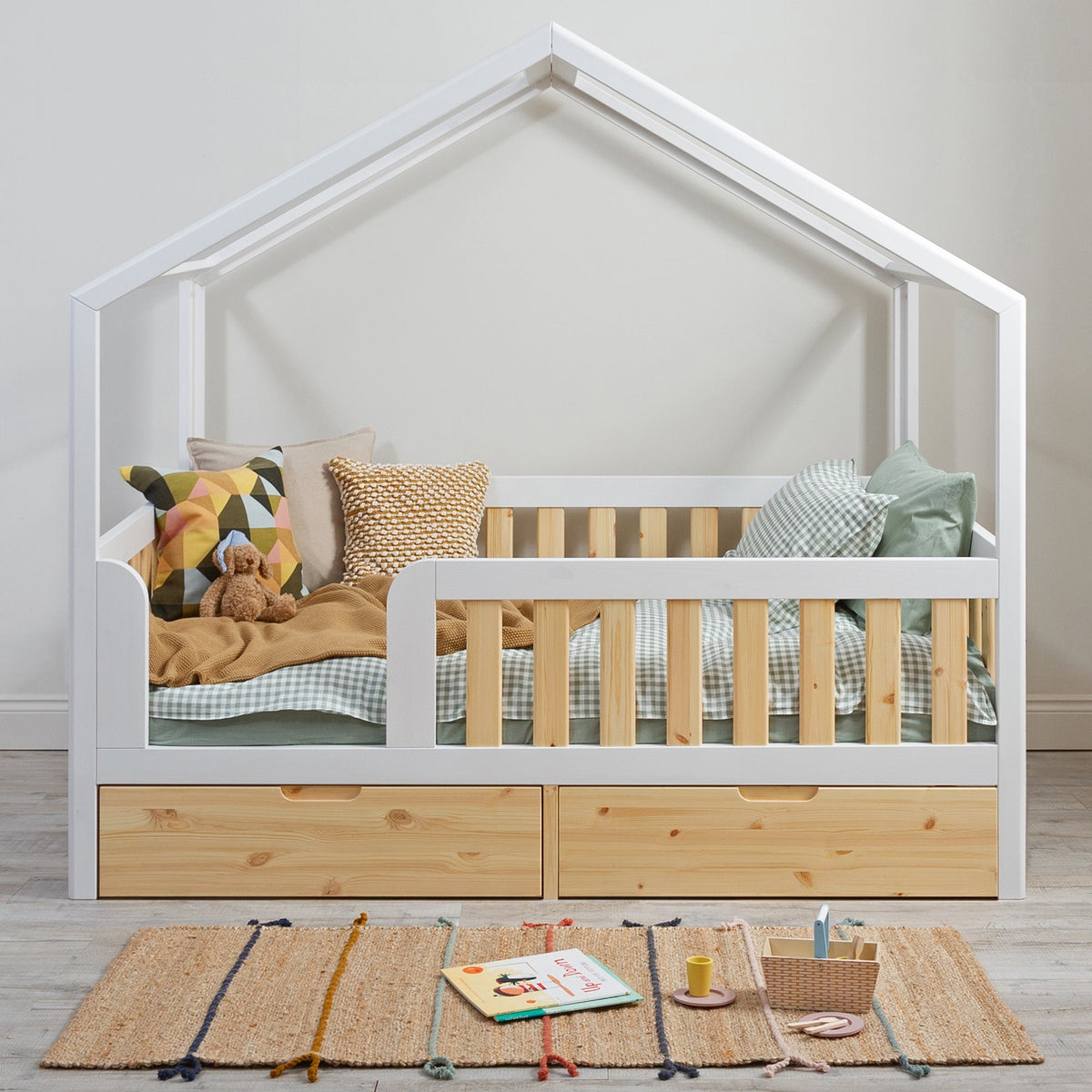 Roomix Transition Elevated House Bed White - Roomix Beds