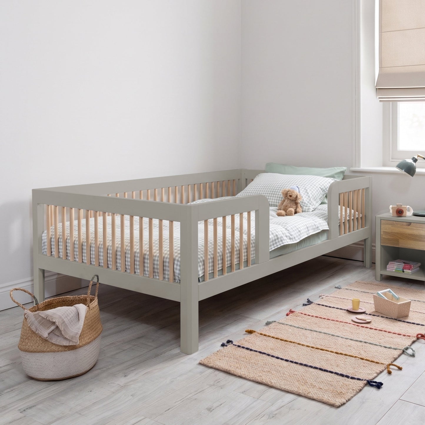 Roomix Transition Toddler Bed Oak Spindle - Roomix Beds