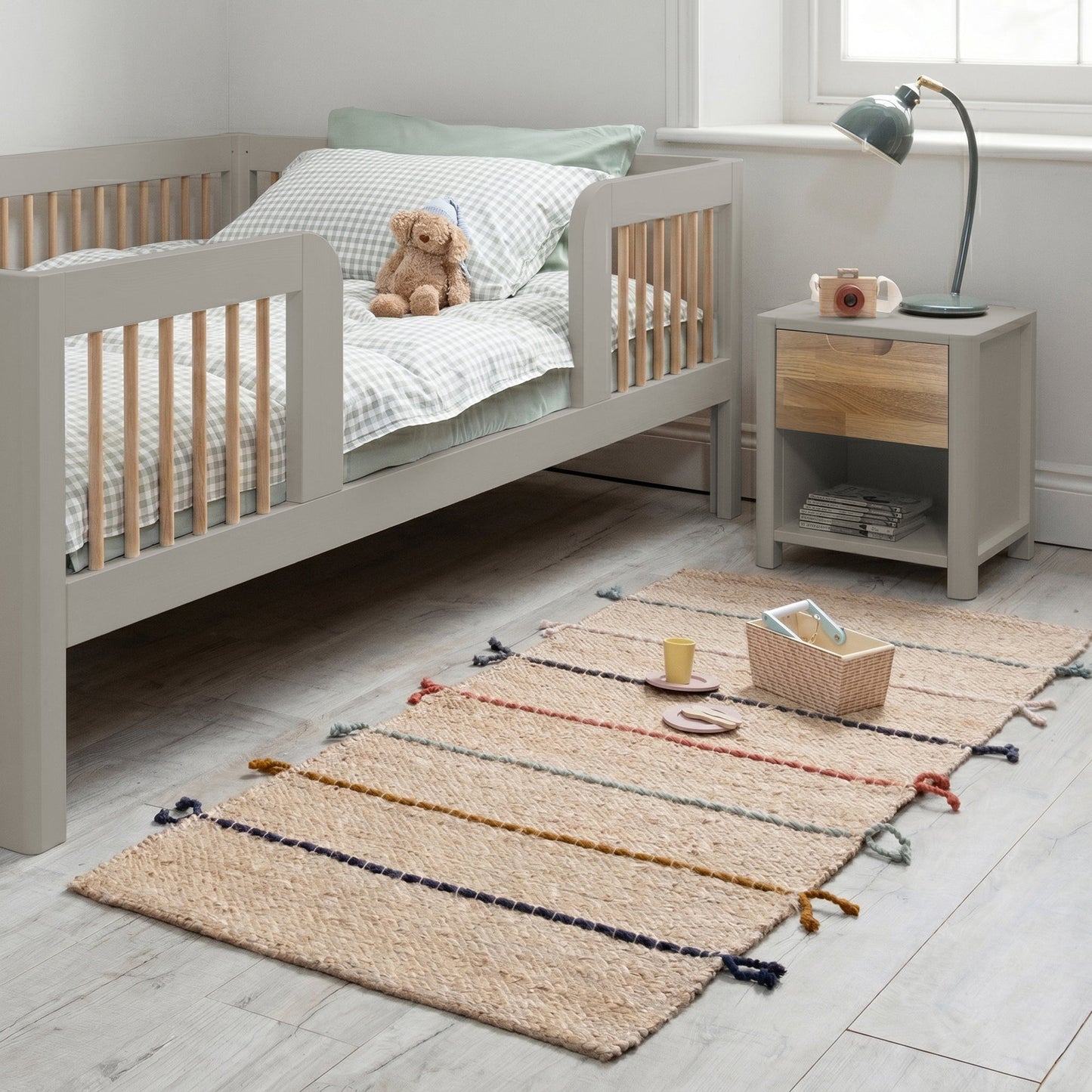 Roomix Transition Toddler Bed Oak Spindle - Roomix Beds