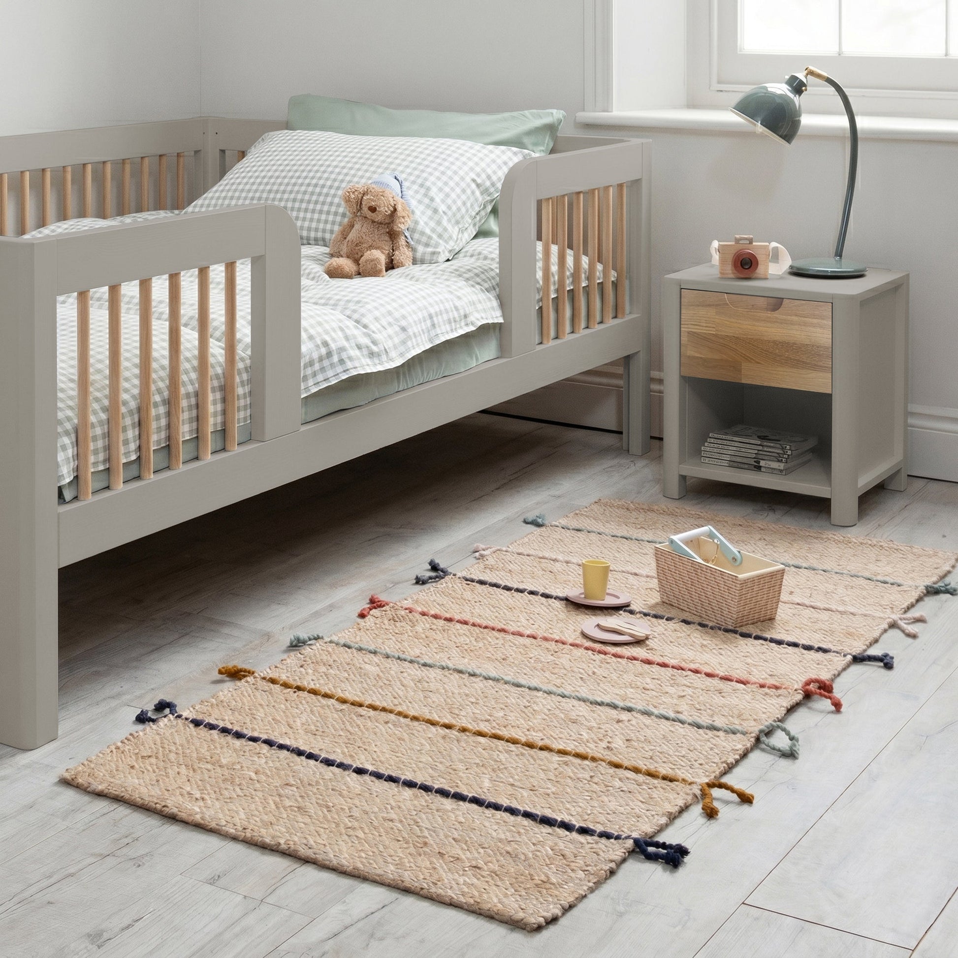 Roomix Transition Toddler Bed Oak Spindle - Roomix Beds