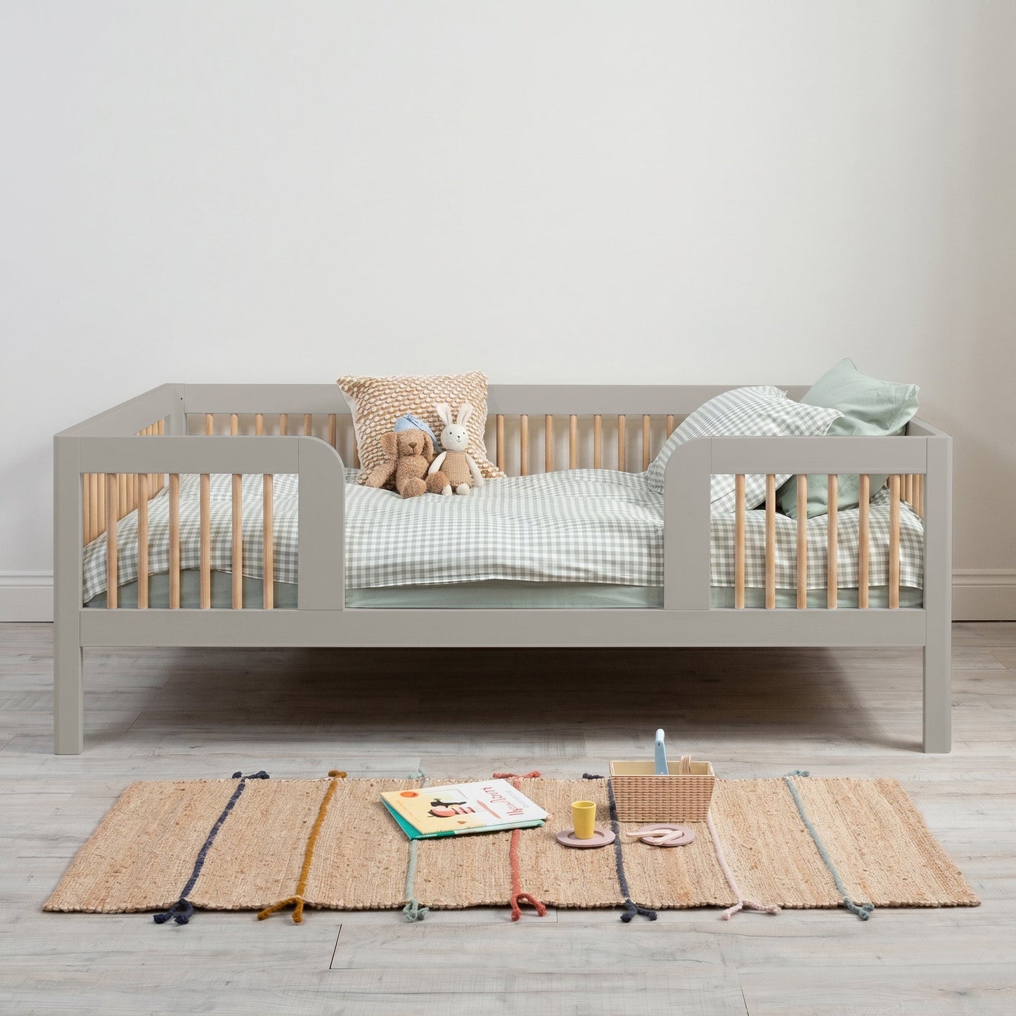 Roomix Transition Toddler Bed Oak Spindle - Roomix Beds