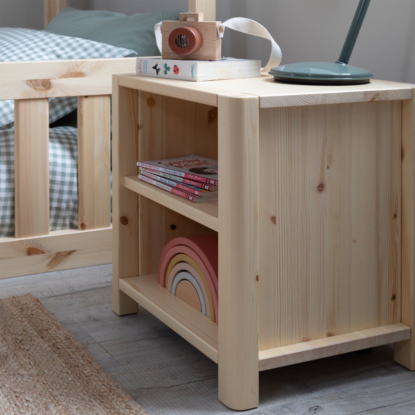 Toddler Bedside Table Natural - Roomix Beds