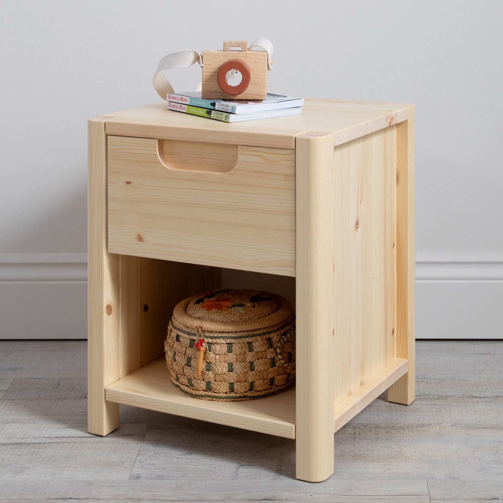 Toddler Bedside Table Natural - Roomix Beds