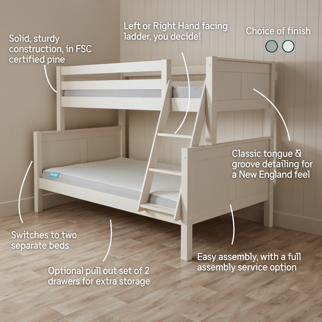 Hamptons Convertible Trio Bunk Bed