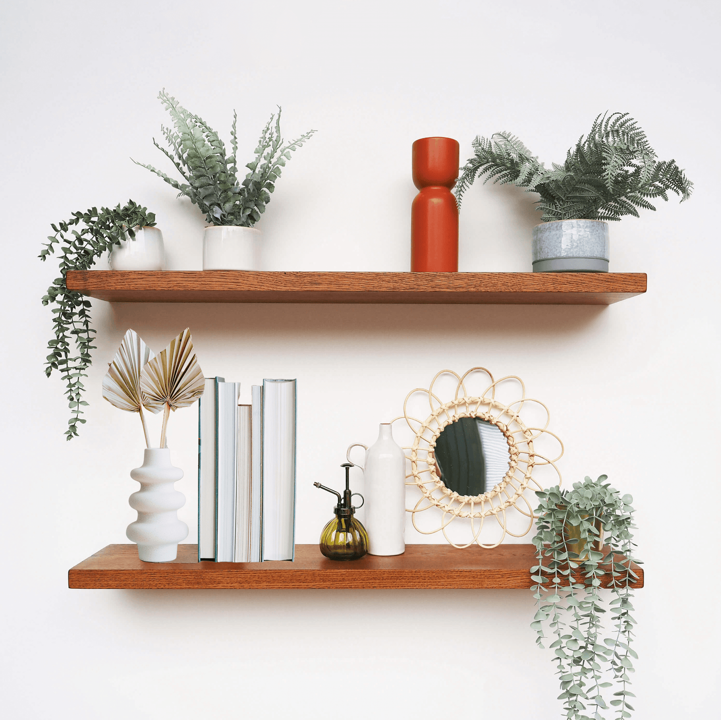 Solid Wood Floating Shelves 39 cm by 22 cm